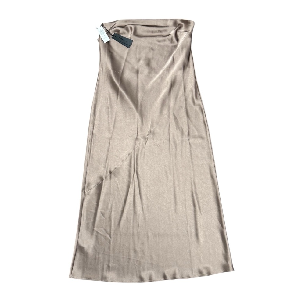 Babaton Strapless Brown Midi Dress - Picture 5 of 16